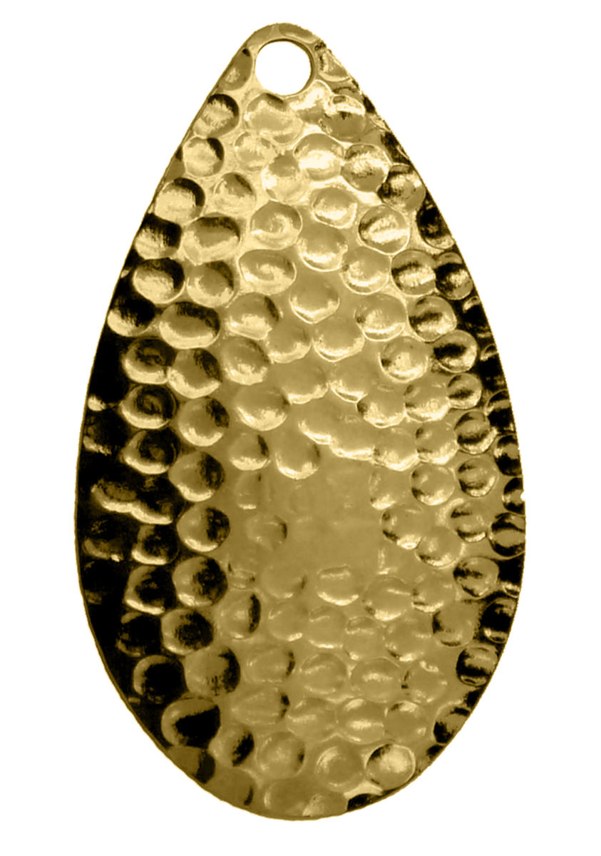 ProfiBlinker Spinnerblatt Tropfen / Gold-Gehämmert / Größe 2 / 22mm / 250er Pack 