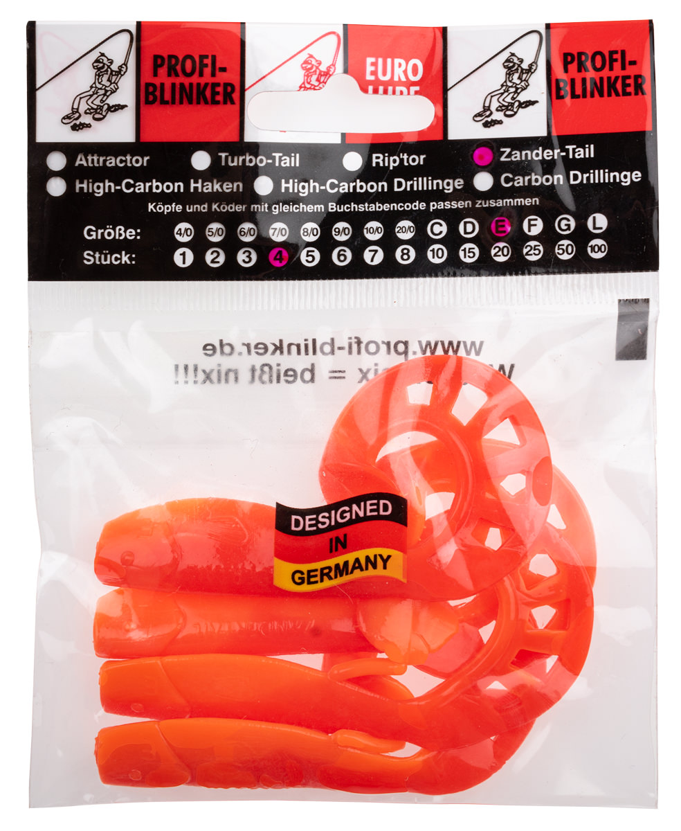 ProfiBlinker Zandertail Größe E 11,5cm Feuerwehr-Rot / verbessertes Japan-Rot / 4er Pack 