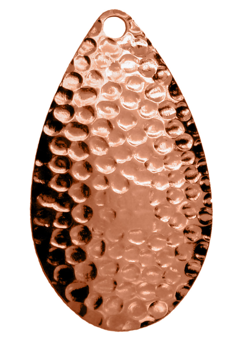 ProfiBlinker Spinnerblatt Tropfen / Kupfer-Gehämmert / Größe 5 / 34mm / 100er Pack 