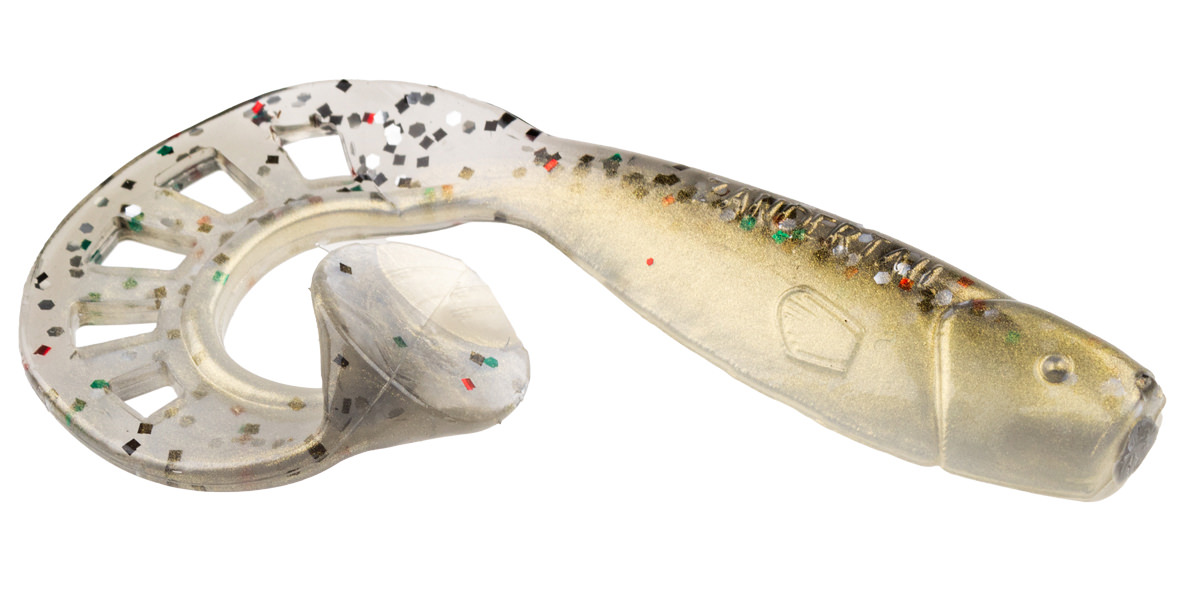 ProfiBlinker Zandertail Größe D 10cm Perl / Perlmutt-Weiß / Gold-Metallisierend / 5er Pack 