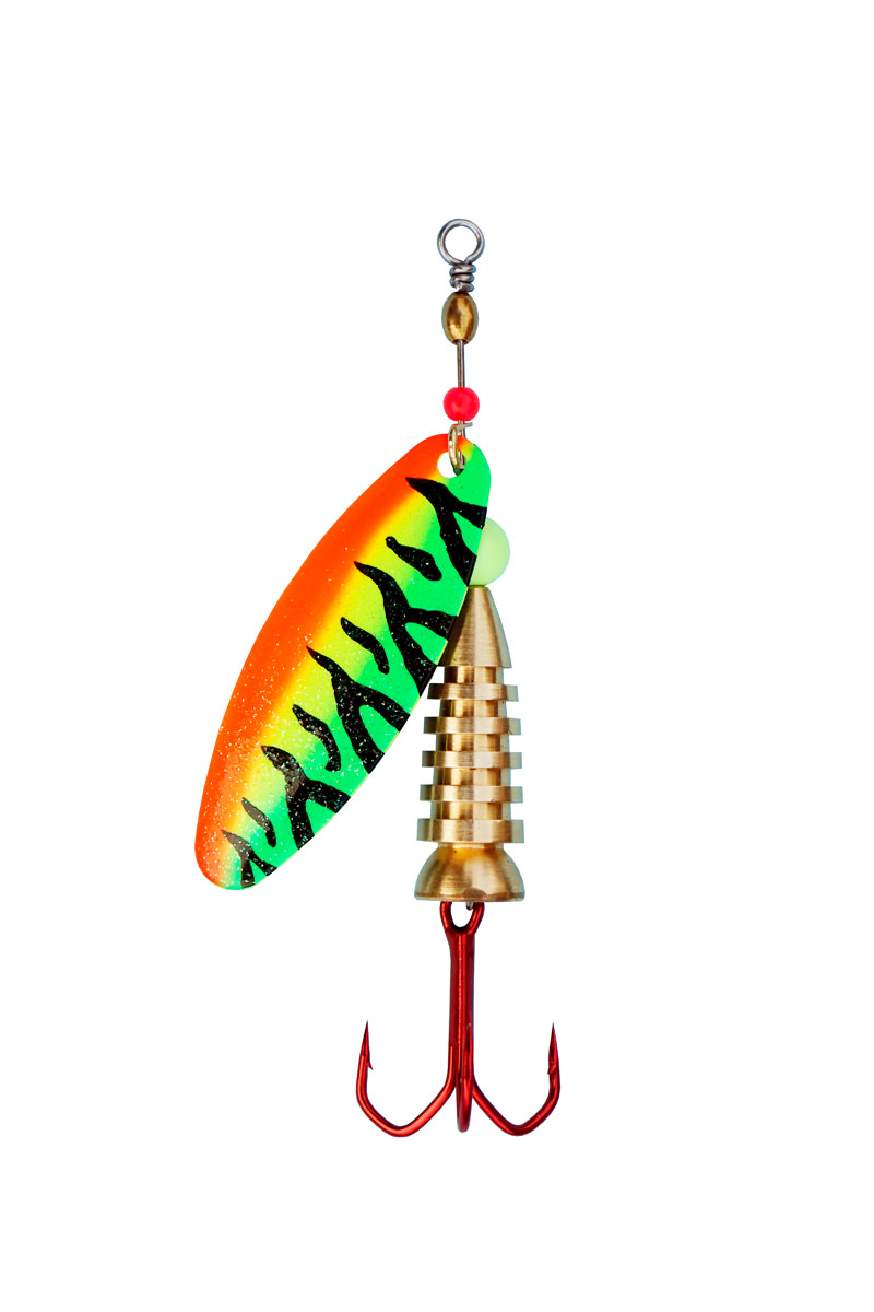 ProfiBlinker Anti-Drall Prollex Weitwurf Spinner Oval / Firetiger / Größe 6 / 19g / mit XXX-Strong High Energy Wirbel / 1 Stück ProfiBlinker Anti-Drall Prollex Weitwurf Spinner Oval / Firetiger / Größe 6 / 19g / mit XXX-Strong High Energy Wirbel / 1 Stück