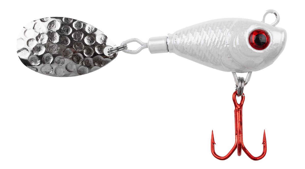 ProfiBlinker Spinner-Jig das Multitalent in Perl-Weiß / Silber Blatt / 19g / 1 Stück 