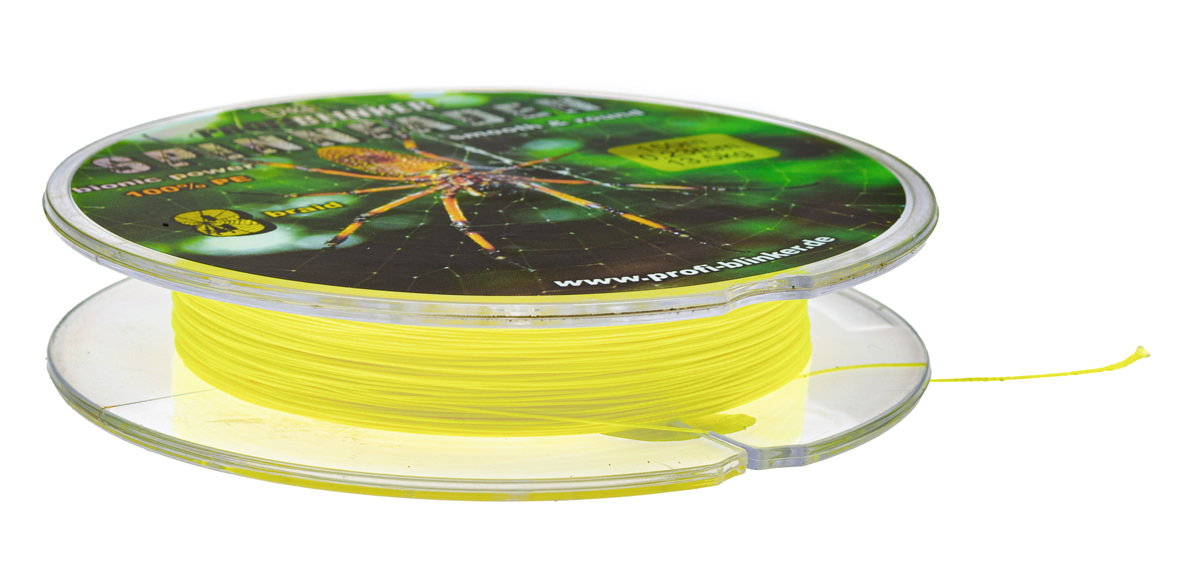 ProfiBlinker Spinnfaden fluogelb 0,50mm / Tragkraft 40,5kg / 150m 