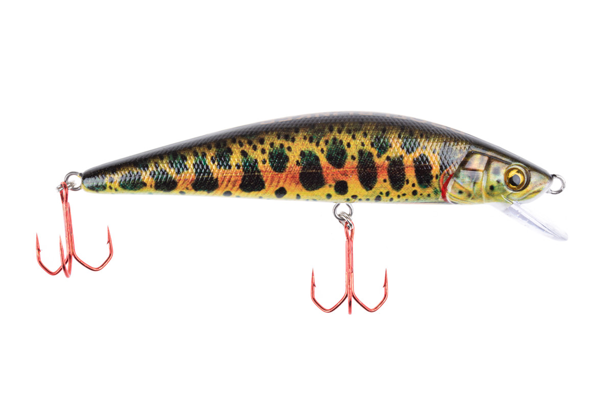 ProfiBlinker Go Up Wobbler (Flachläufer) Elritze / Größe 9cm mit 2 Drillingen