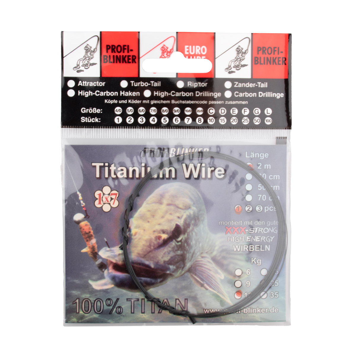ProfiBlinker Titan-Vorfach 1x7 / 2 Meter / Tragkraft 12 kg / 1 Stück 