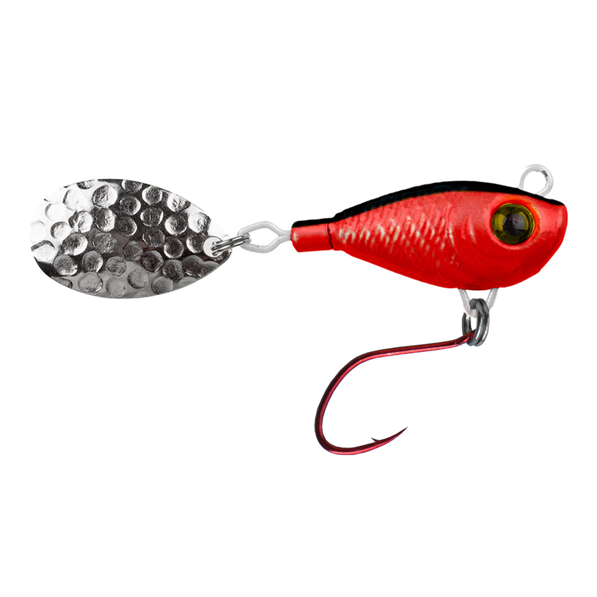 ProfiBlinker Trout Professional Spinner-Jig mit Einzelhaken Feuerwehr-Orange / Silber Blatt / 10g / 1 Stück