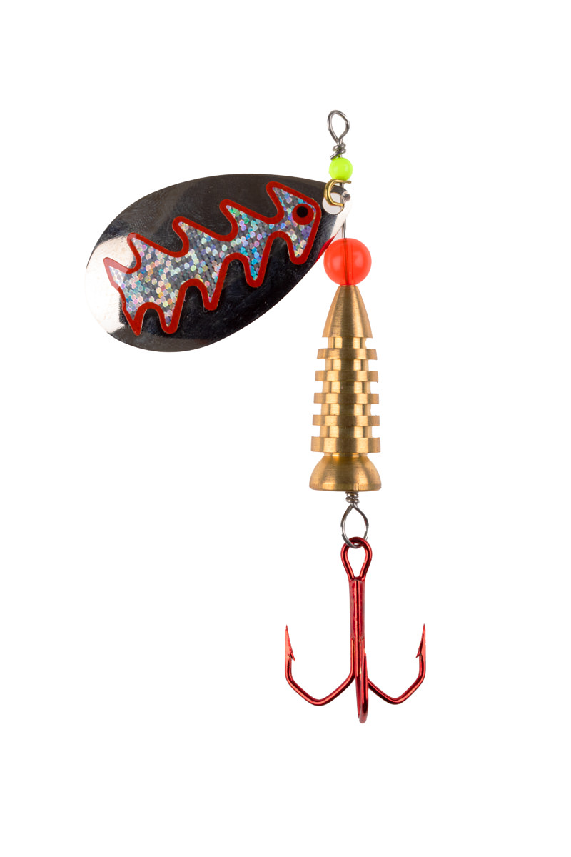 ProfiBlinker Prollex Weitwurf Spinner Tropfen / Silber mit Silber-Metallic-Dekor / Größe 3 / 7g 