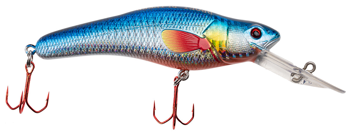 ProfiBlinker Crank Runner (Tiefläufer) Ozean-Blau / Größe 115mm mit 2 Drillingen