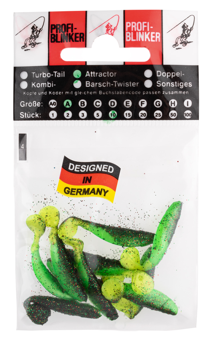 ProfiBlinker Attractor Größe A 3cm Frühlingsgrün / 10er Pack 