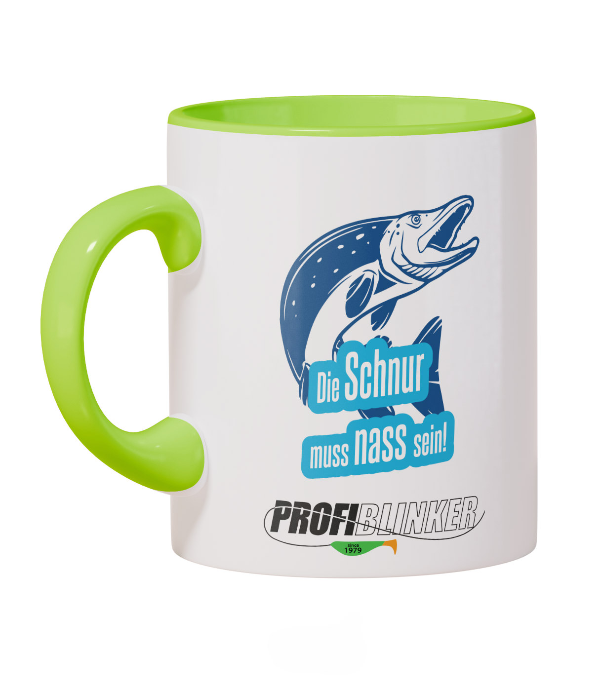 ProfiBlinker Kaffeepott Keramik hellgrün - Motiv ''Die Schnur muss nass sein'' 