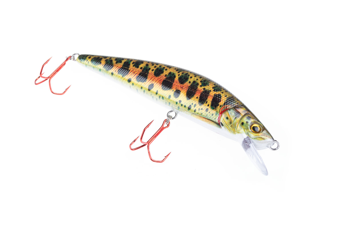 ProfiBlinker Go Up Wobbler (Flachläufer) Elritze / Größe 9cm mit 2 Drillingen