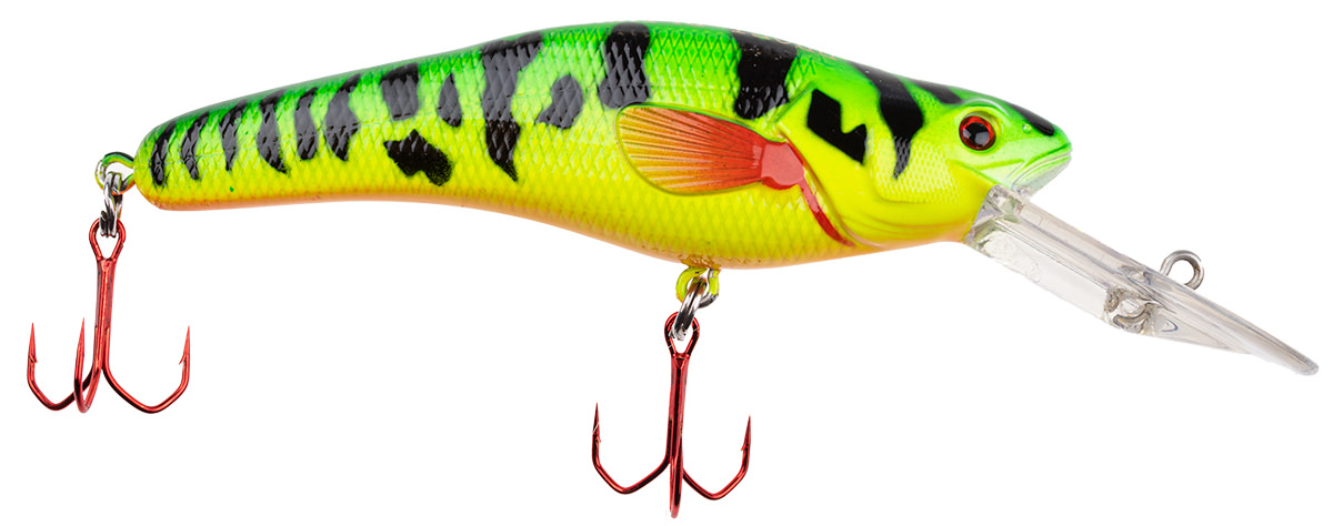 ProfiBlinker Crank Runner (Tiefläufer) Firetiger / Größe 115mm mit 2 Drillingen