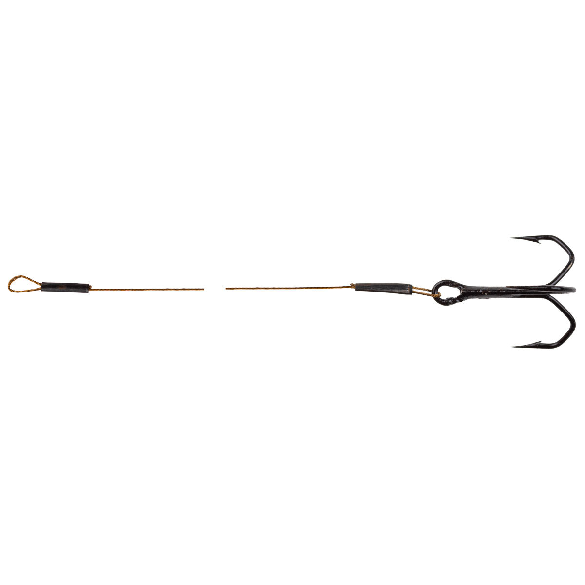 ProfiBlinker Soft-Wire Montage 7x7 mit Schlaufe und Drilling Bronze / 50cm / 6kg Tragkraft / Hakengröße 4 / 3er Pack