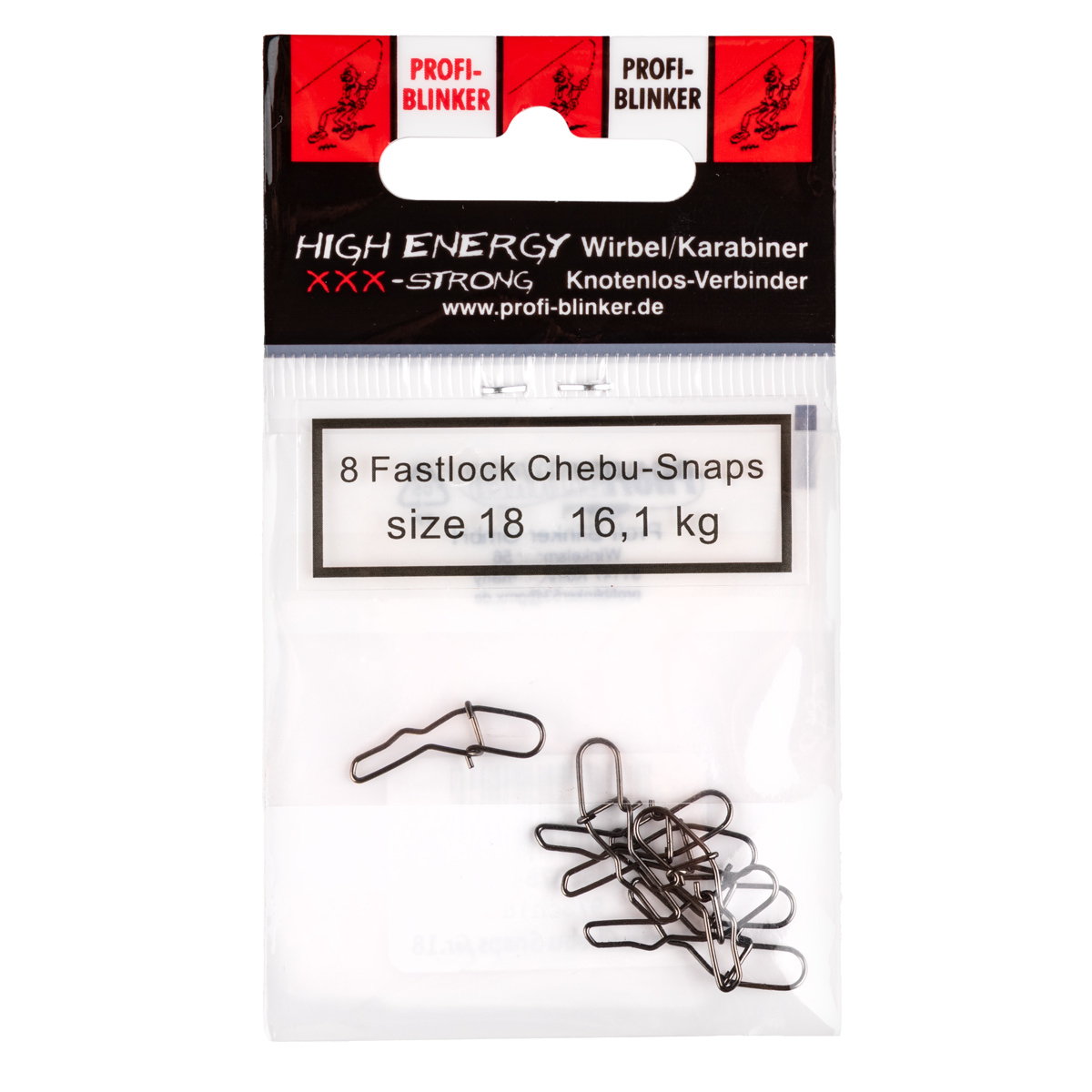 ProfiBlinker Fastlock Cheburashka Snap / Größe 18 / Tragkraft 16,1 kg / 7er Pack 