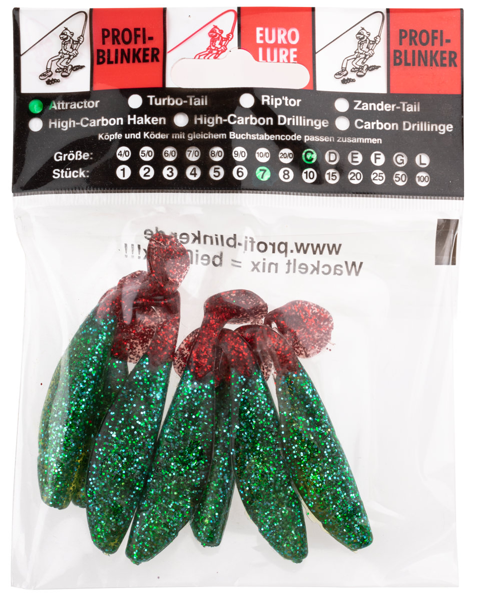 ProfiBlinker Attractor Größe C 7cm Gletschergrün-Metallic / Herings-Grün / 1 Stück 