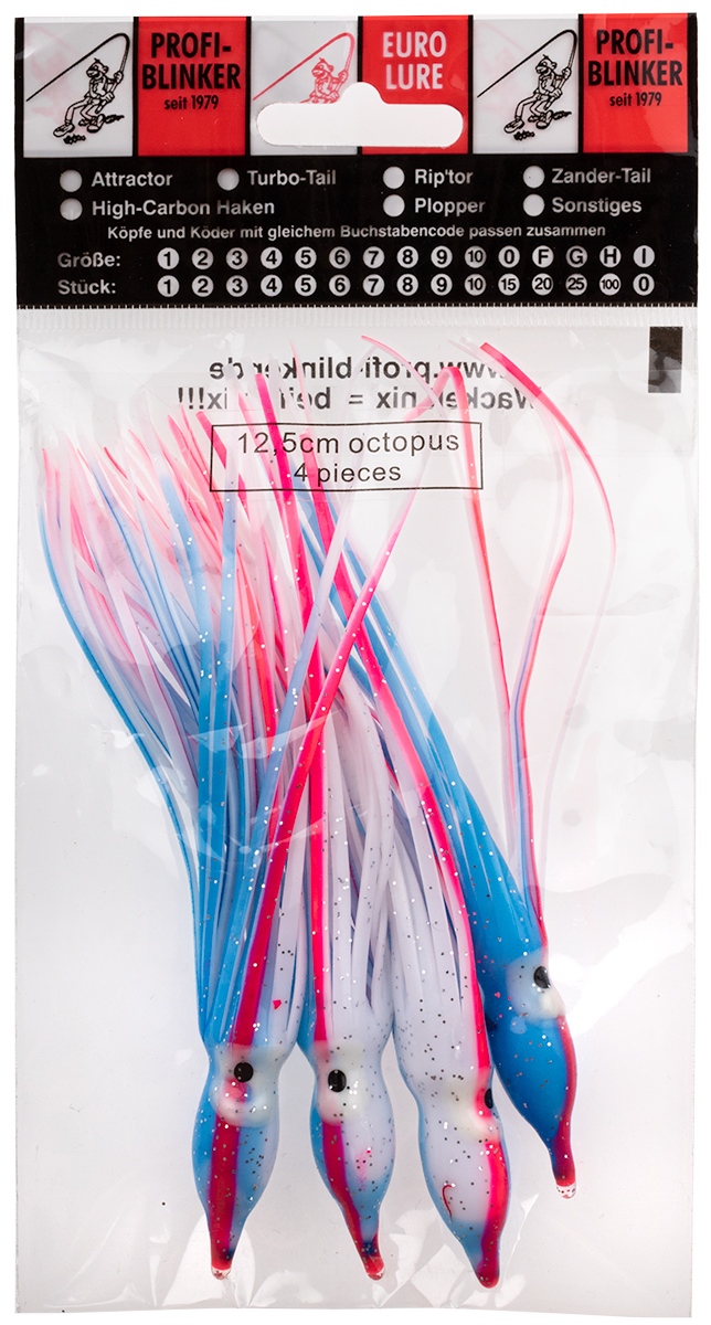 ProfiBlinker Octopus Größe 12,5cm perl-blau / 4er Pack 