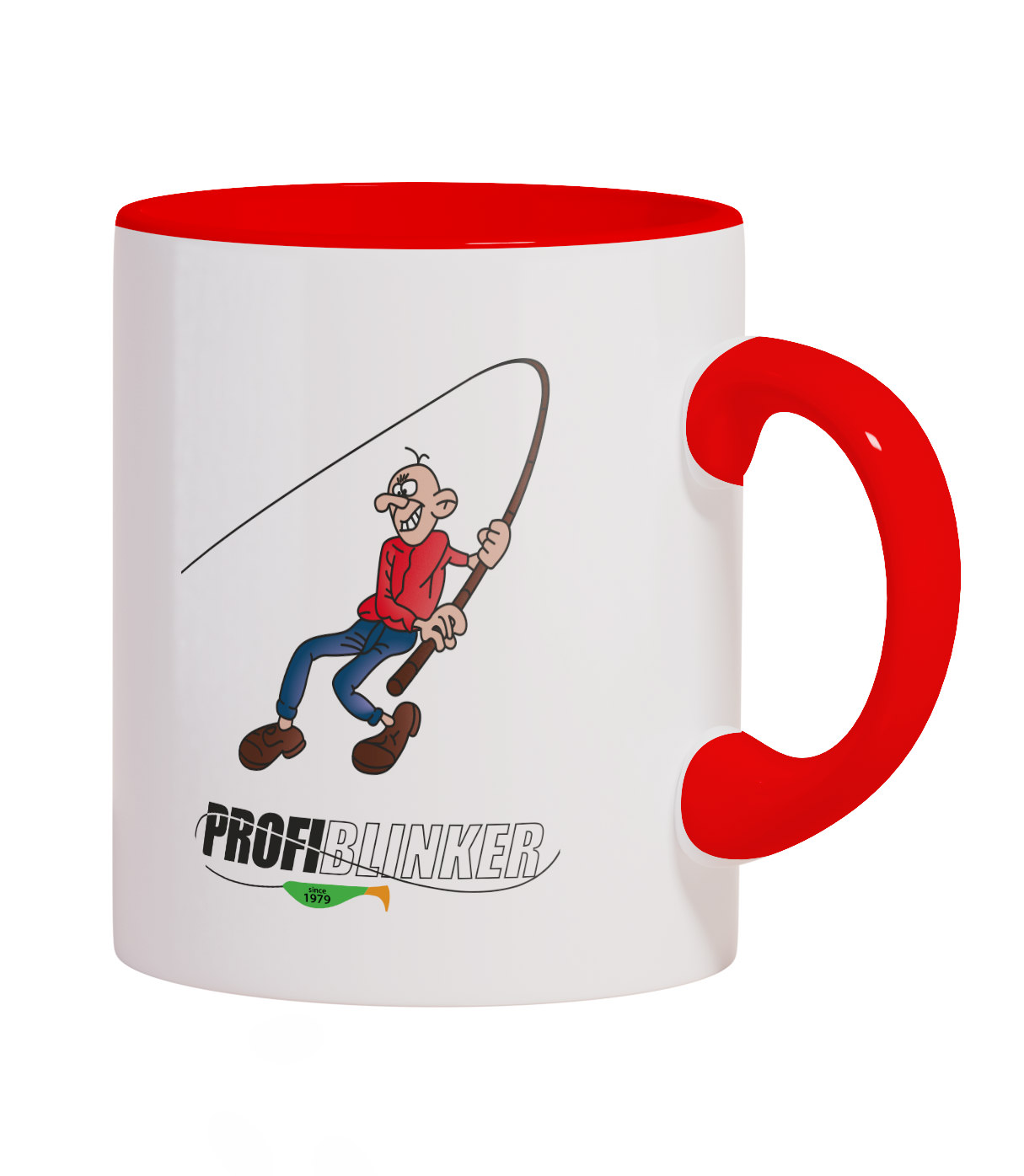 ProfiBlinker Kaffeepott Keramik rot - Motiv ''Die Schnur muss nass sein'' 