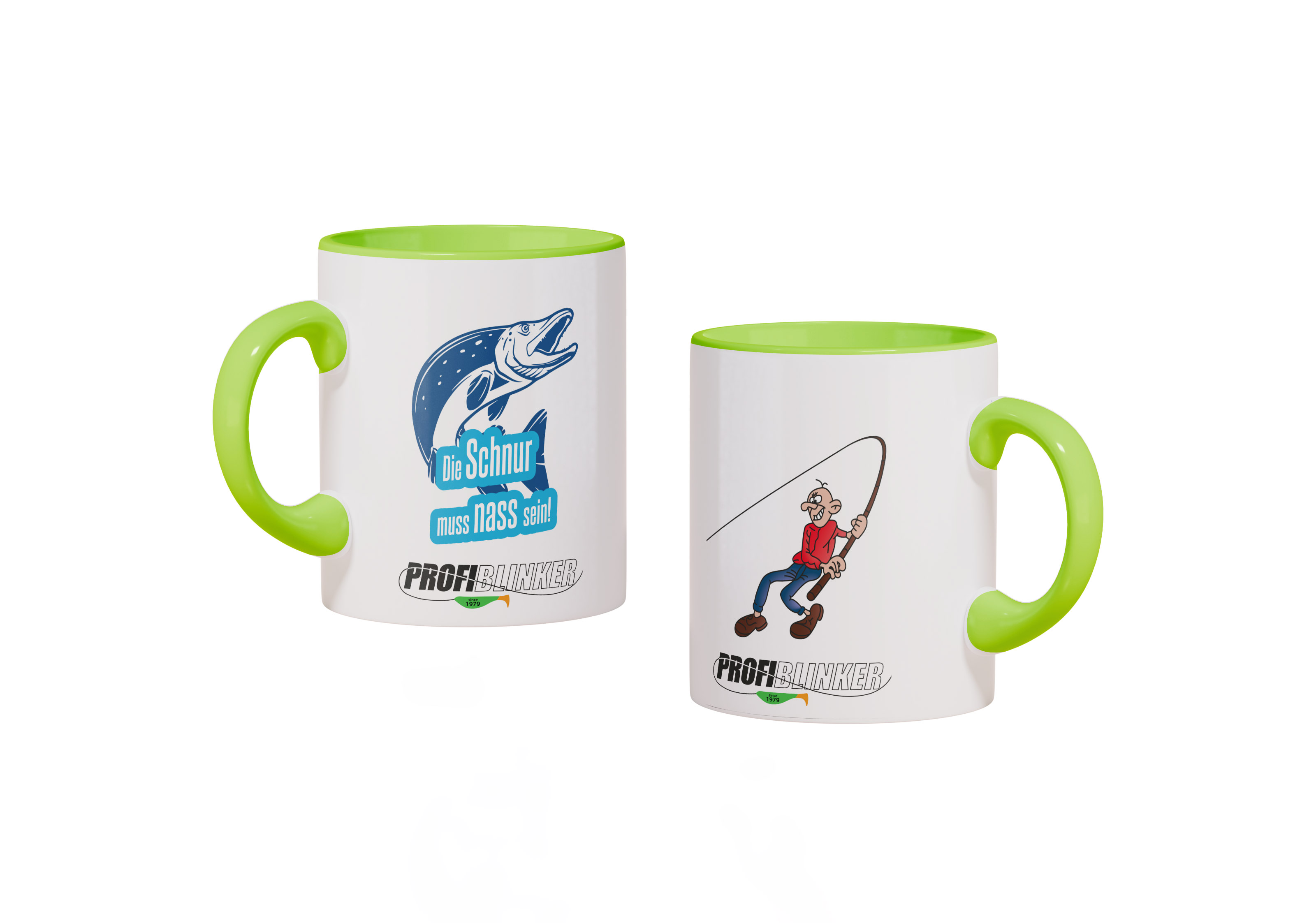 ProfiBlinker Kaffeepott Keramik hellgrün - Motiv ''Die Schnur muss nass sein'' 
