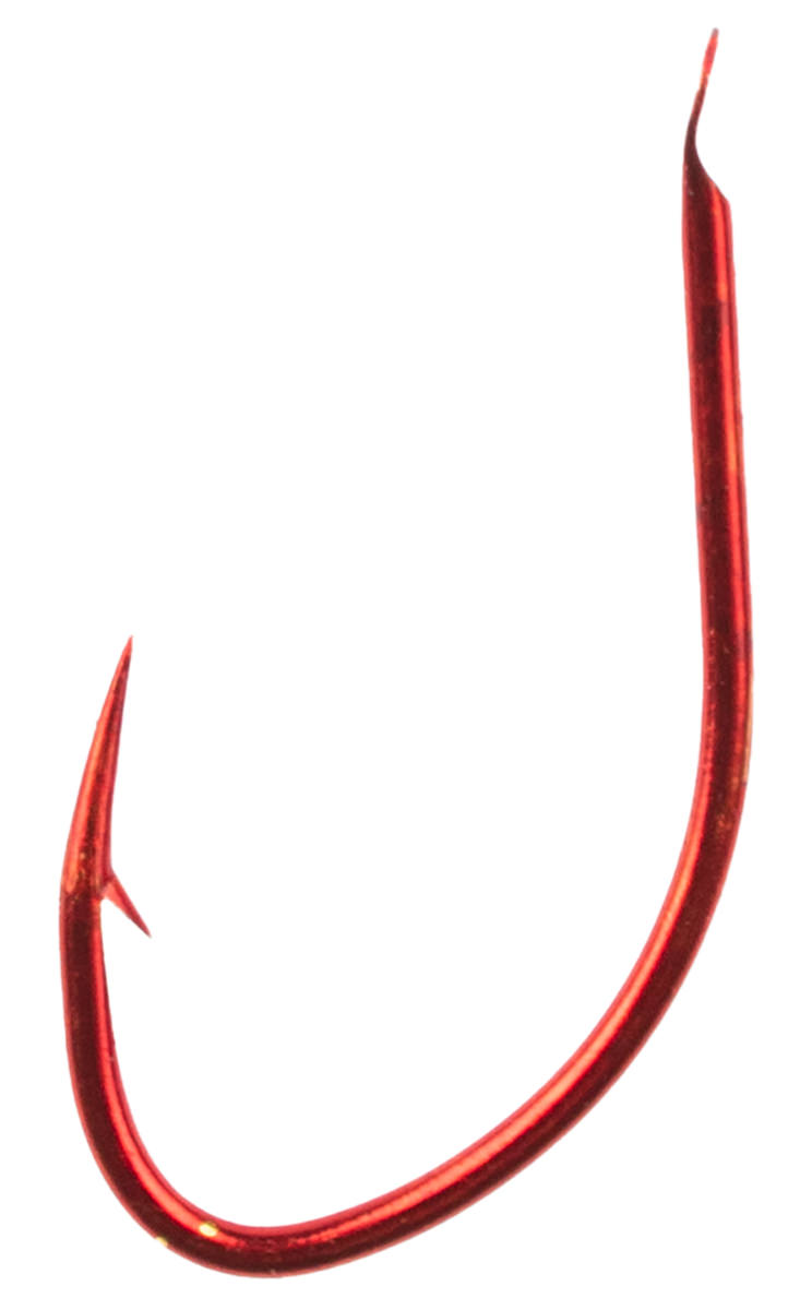 ProfiBlinker Wahnsinns-Haken / Ei-Haken mit Plättchen rot Größe 8 / 100er Pack 