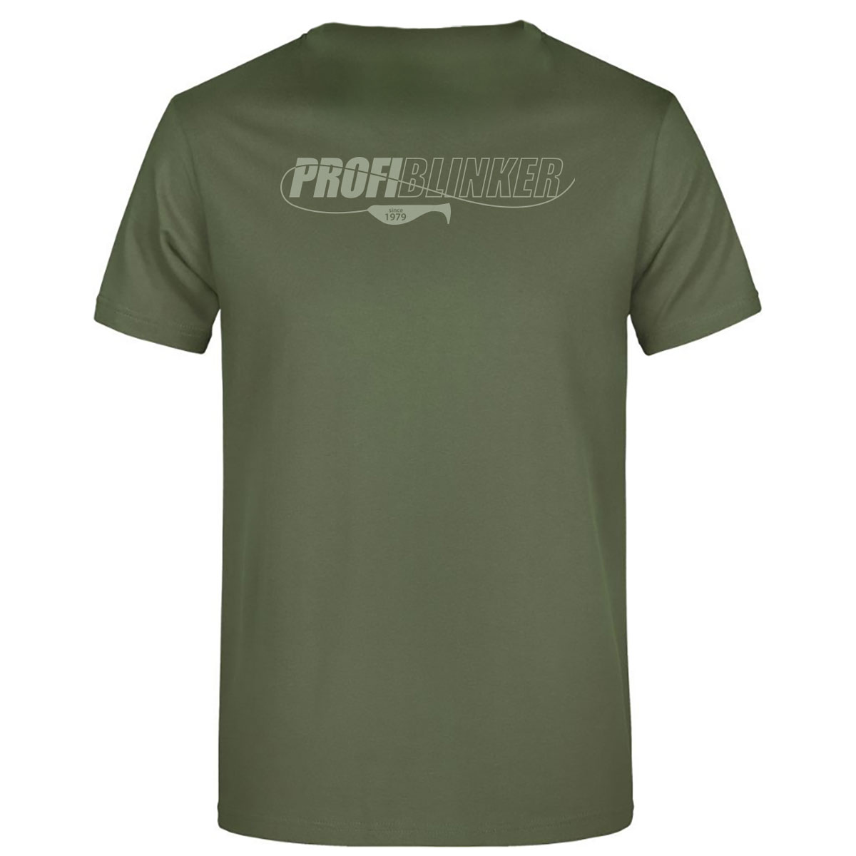 ProfiBlinker Tshirt olive Motiv Zander Größe S 