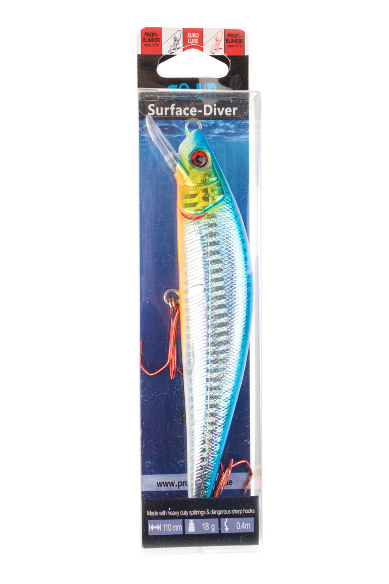 ProfiBlinker Go Up Wobbler (Flachläufer) Ozean-Blau / Größe 11cm mit 2 Drillingen ProfiBlinker Go Up Wobbler (Flachläufer) Ozean-Blau / Größe 11cm mit 2 Drillingen