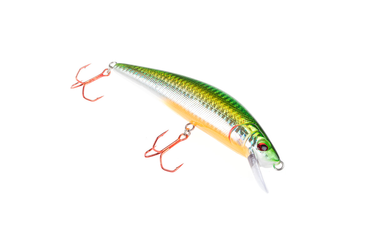 ProfiBlinker Go Up Wobbler (Flachläufer) Silber-Grün / Größe 9cm mit 2 Drillingen