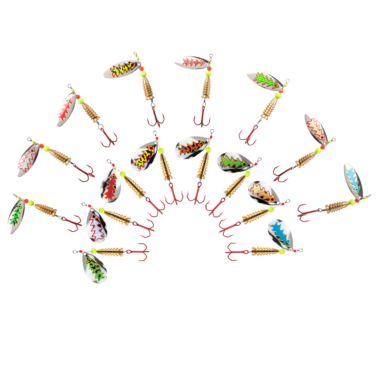 ProfiBlinker Prollex Spinner mit Drilling Blatt Silber mit Reflexfolie