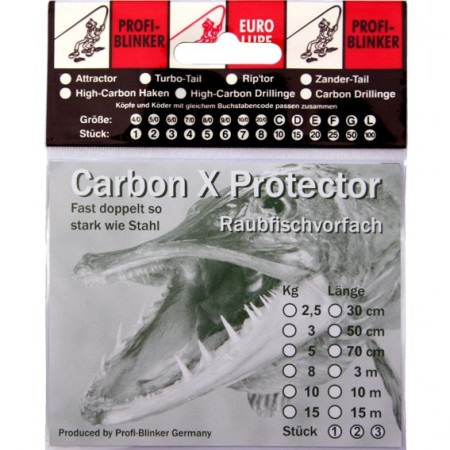 ProfiBlinker Carbon X Protector Raubfischvorfach / 2,5 kg Tragkraft / 3 Meter 
