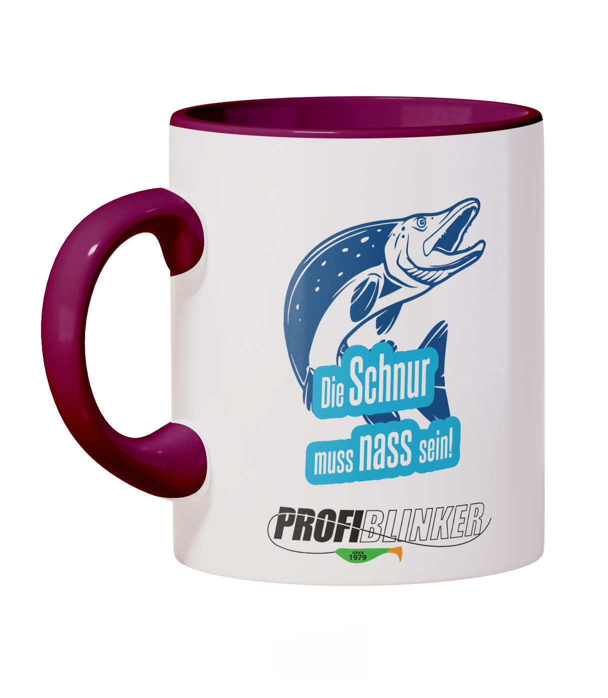 ProfiBlinker Kaffeepott Keramik bordeaux - Motiv ''Die Schnur muss nass sein'' 