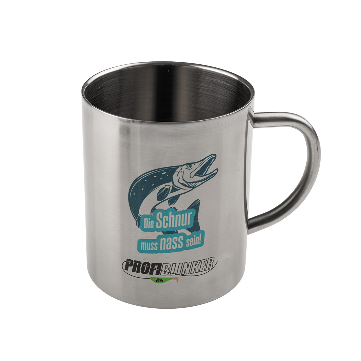 ProfiBlinker Kaffeepott Edelstahl - Motiv ''Die Schnur muss nass sein'' 