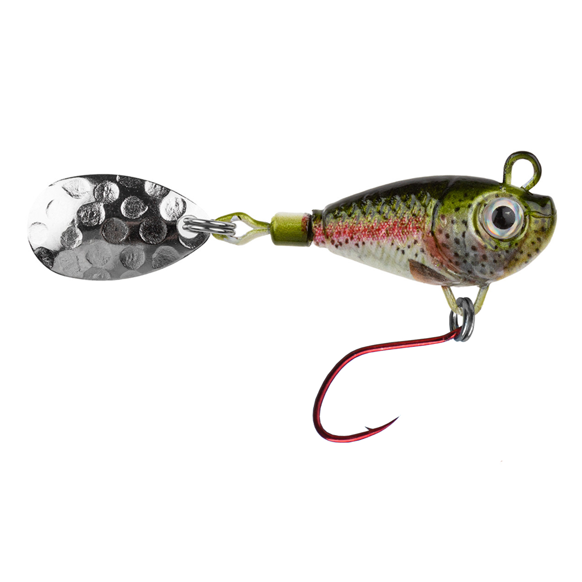 ProfiBlinker Trout Professional Spinner-Jig mit Einzelhaken Regenbogenforelle / Silber Blatt / 7g / 1 Stück