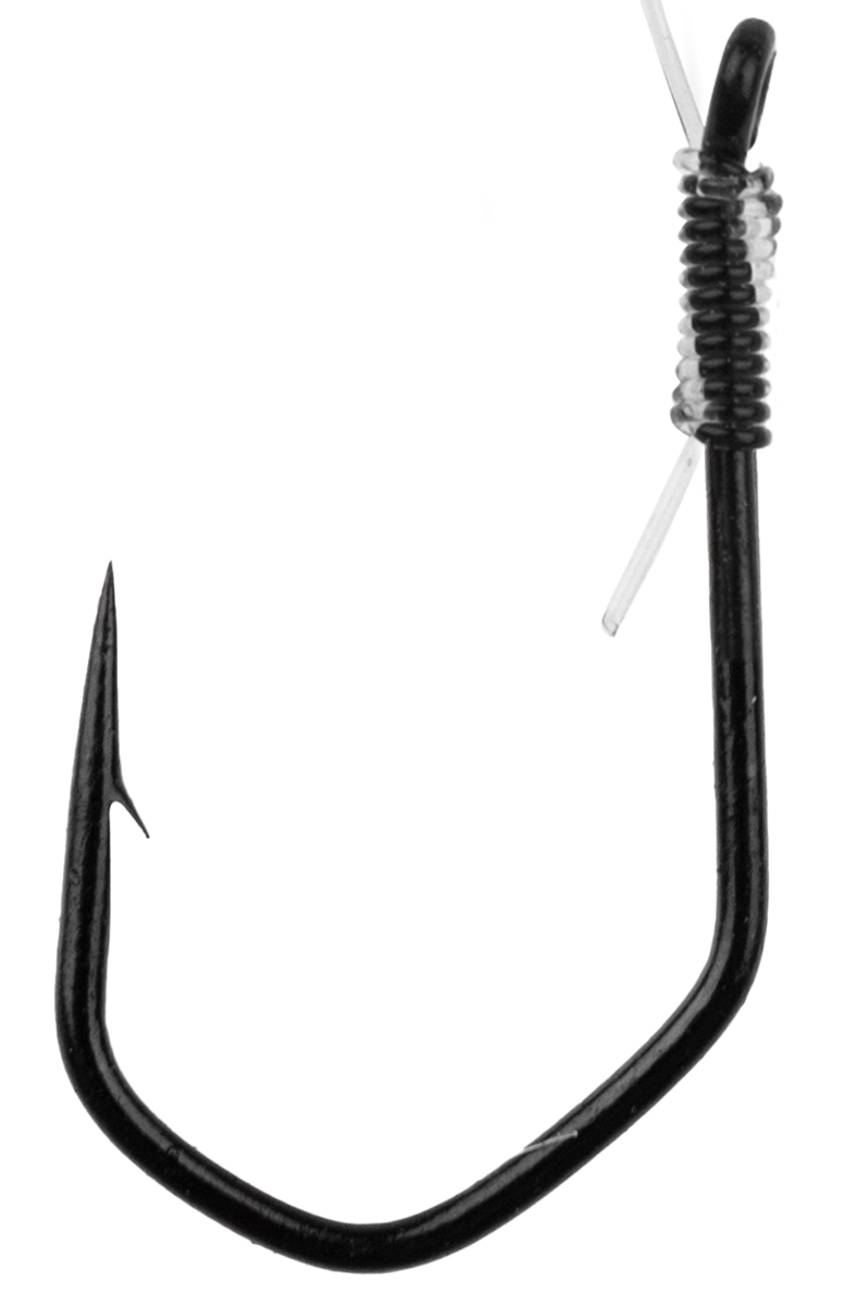 ProfiBlinker Winkel-Haken mit Micro-Öhr in Schwarz gebunden / Größe 6 / 10er Pack 