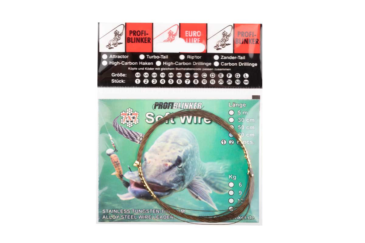 ProfiBlinker 7x7 Soft Wire Stahlvorfach / 20 kg Tragkraft / 5 Meter 