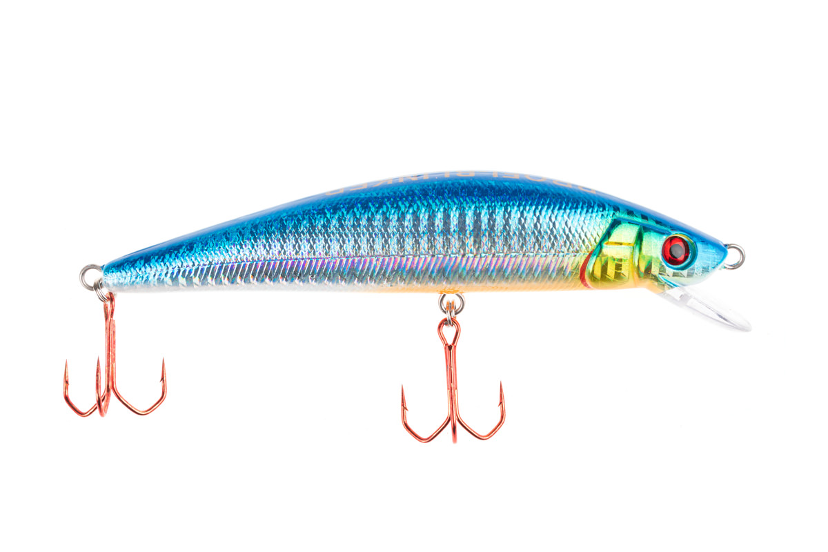 ProfiBlinker Go Up Wobbler (Flachläufer) Ozean-Blau / Größe 9cm mit 2 Drillingen