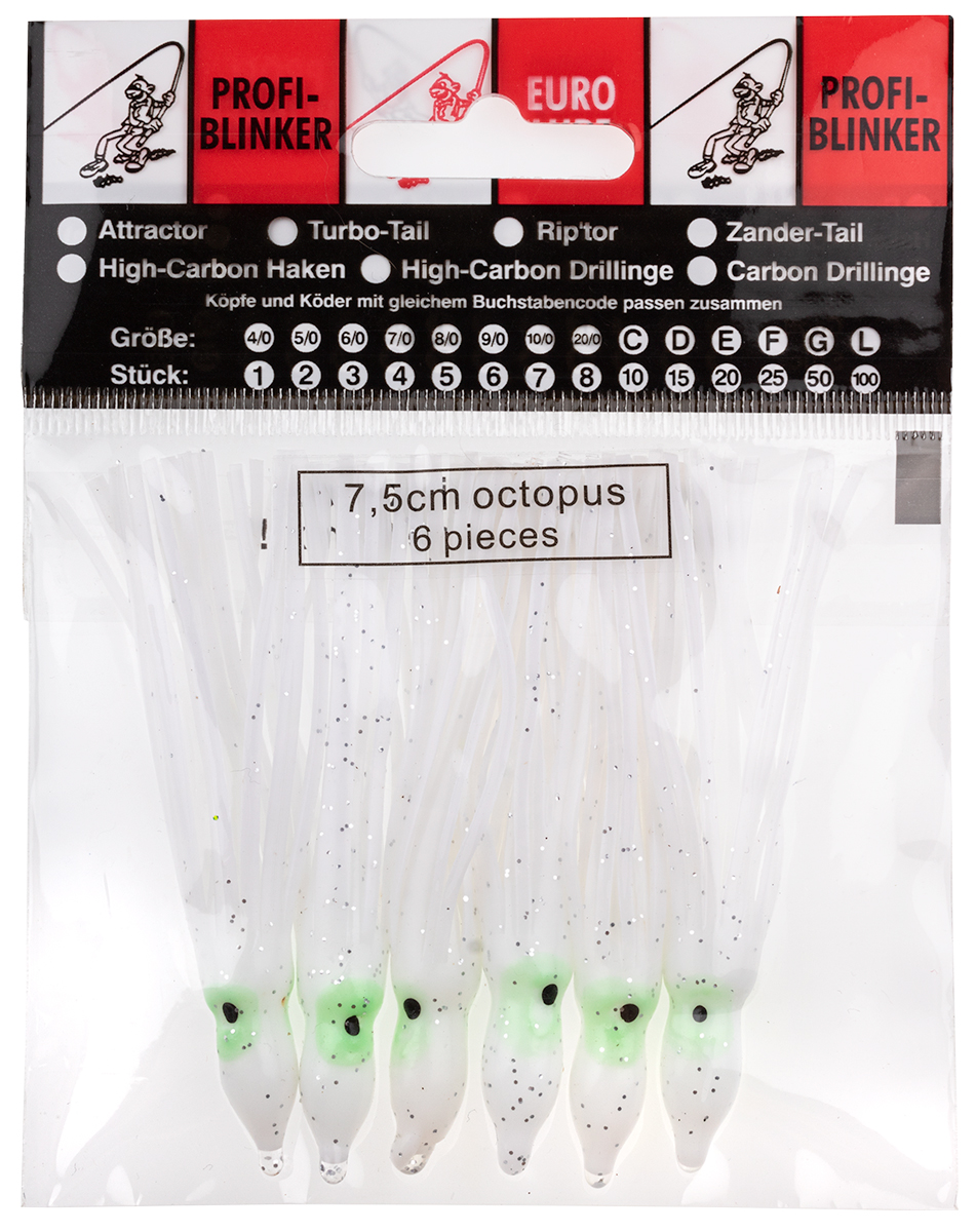 ProfiBlinker Octopus Größe 7,5cm weiß / 6er Pack 