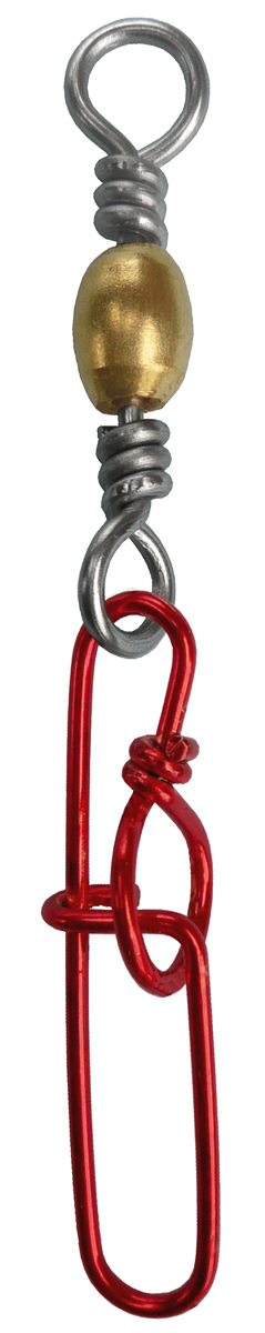 ProfiBlinker High Energy XXX-Strong Ringlock Kunstköder-Wirbel in Rot / Tragkraft 78 kg / Größe 2 / 5er Pack