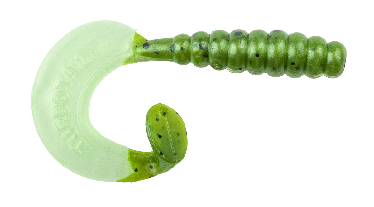 ProfiBlinker Turbotail Größe A 4,5cm Raubfisch-Grün / Mint / 125er Pack 