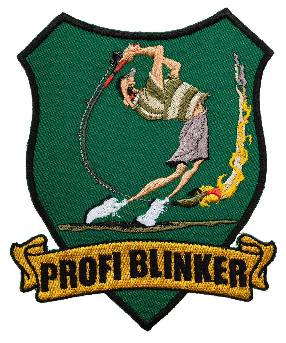 ProfiBlinker Aufnäher dunkelgrün Jubiläumsangler 