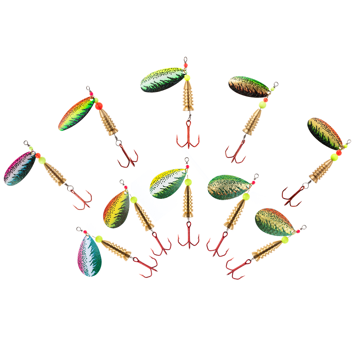 ProfiBlinker Prollex Spinner mit Drilling mit Effektlackierung