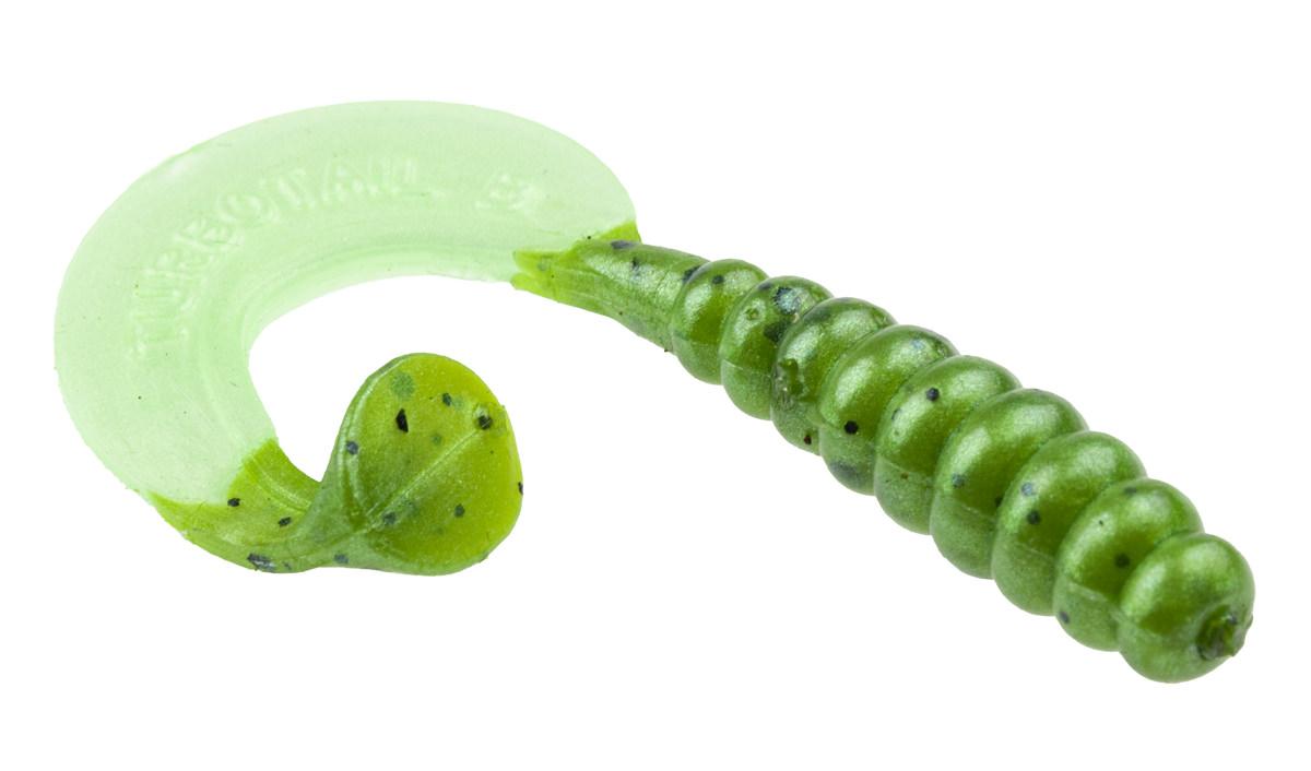 ProfiBlinker Turbotail Größe A 4,5cm Raubfisch-Grün / Mint / 125er Pack 