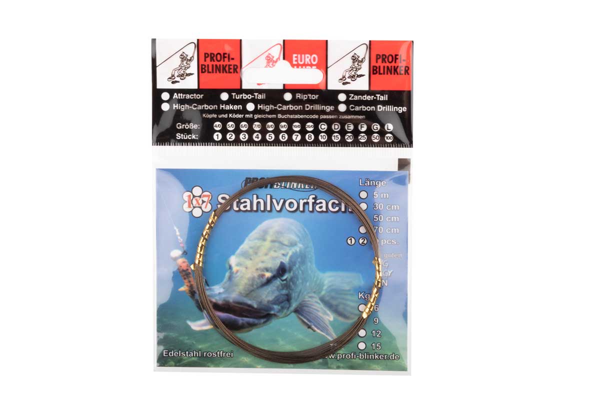 ProfiBlinker 1x7 Stainless Steel Stahlvorfach Bronze / 15 kg Tragekraft / 5 Meter 