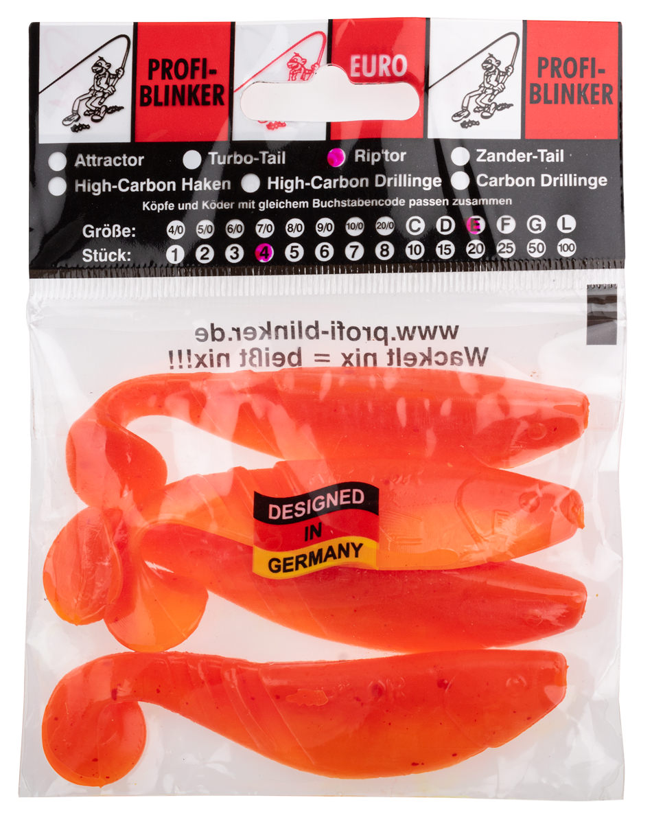 ProfiBlinker Riptor Größe E 10cm Feuerwehr-Rot / verbessertes Japan-Rot / 4er Pack 