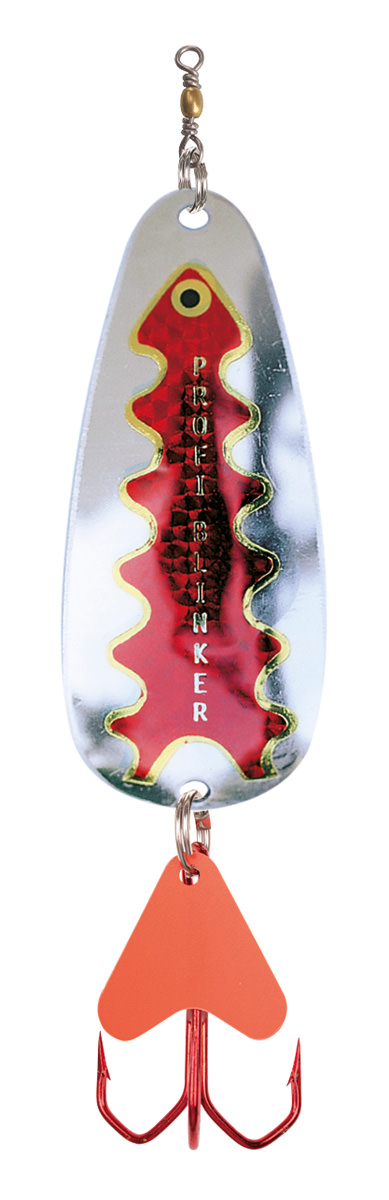 Profiblinker Der Profi-Blinker mit High-Carbon Drilling Silber mit Reflex-Folie / Rot-Metallic-Dekor / Größe A / 5g / 35mm