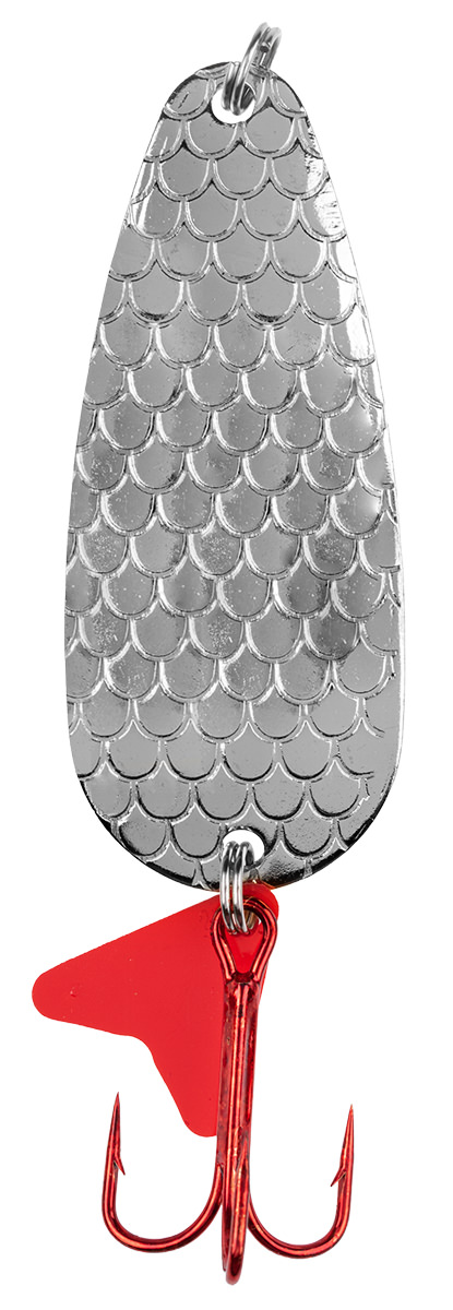 ProfiBlinker Der Profi-Blinker mit rotem High-Carbon Drilling und Flosse / Schuppen-Silber / Größe C / 20g / 65mm ProfiBlinker Der Profi-Blinker mit rotem High-Carbon Drilling und Flosse / Schuppen-Silber / Größe C / 20g / 65mm