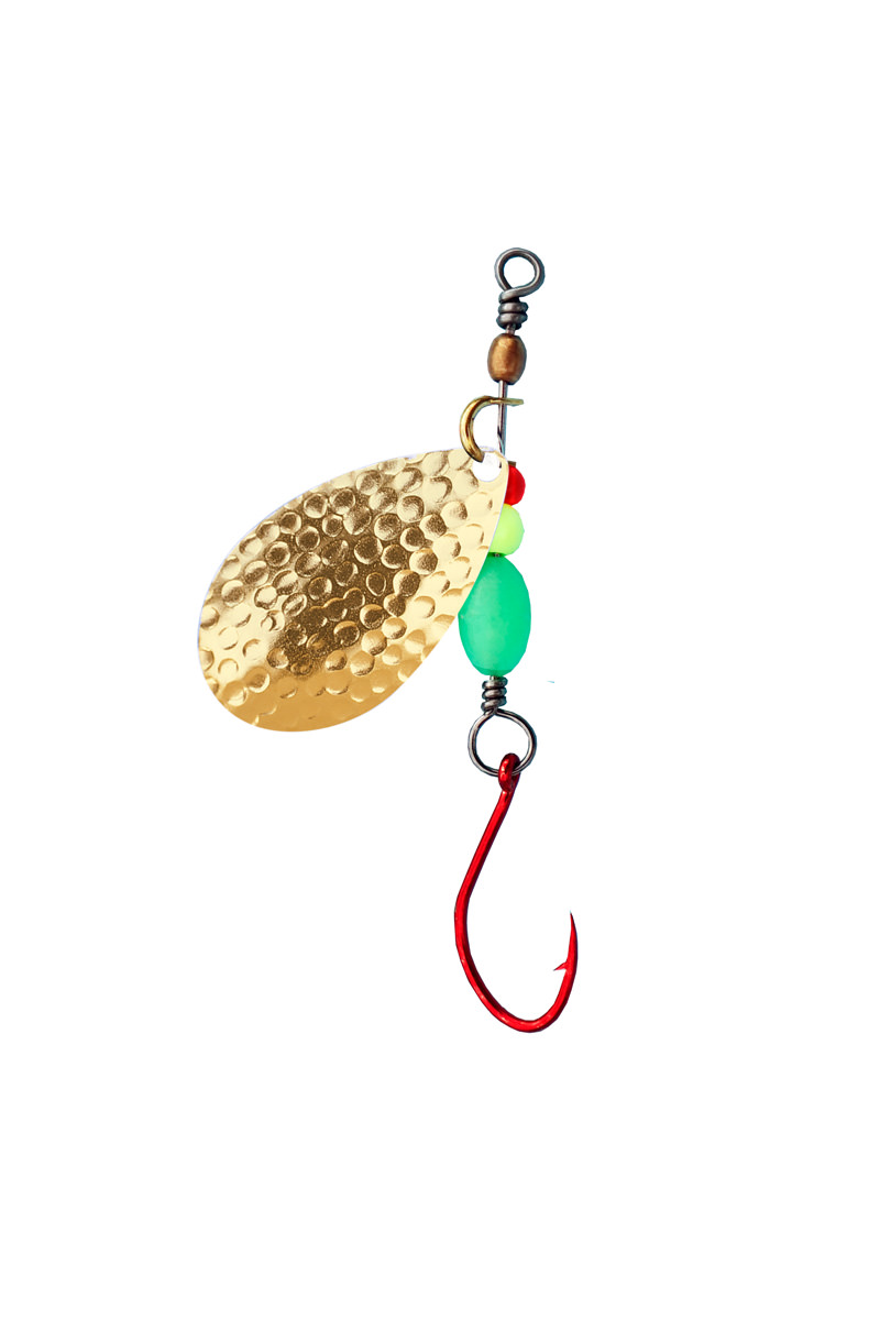 ProfiBlinker Anti-Twist Sbiro Spinner / Gold-Gehämmert / Größe 1 / 0,7g / 1 Stück 