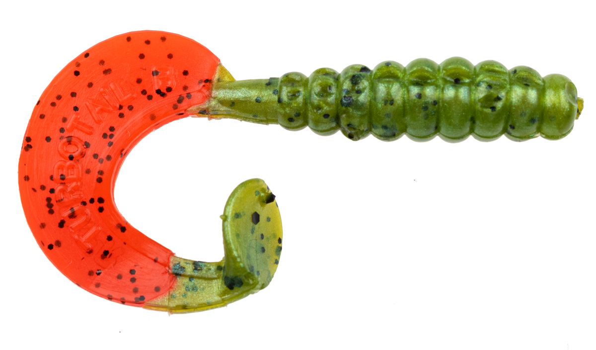 ProfiBlinker Turbotail Größe A 4,5cm Raubfisch-Grün / 125er Pack 