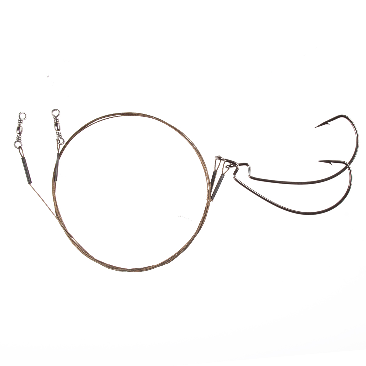 ProfiBlinker Soft-Wire Montage 7x7 mit Offset Haken Größe 3/0 / 50cm / Tragkraft 9kg / 2er Pack