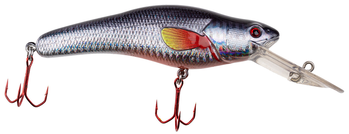 ProfiBlinker Crank Runner (Tiefläufer) Classic-Silber / Größe 115mm mit 2 Drillingen