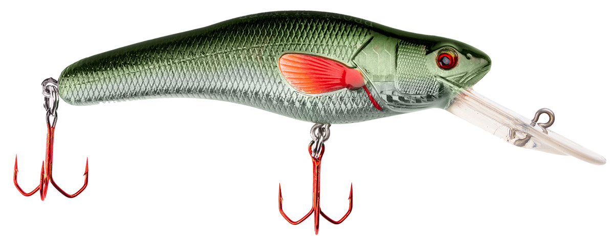 ProfiBlinker Crank Runner (Tiefläufer) Zander / Größe 115mm mit 2 Drillingen