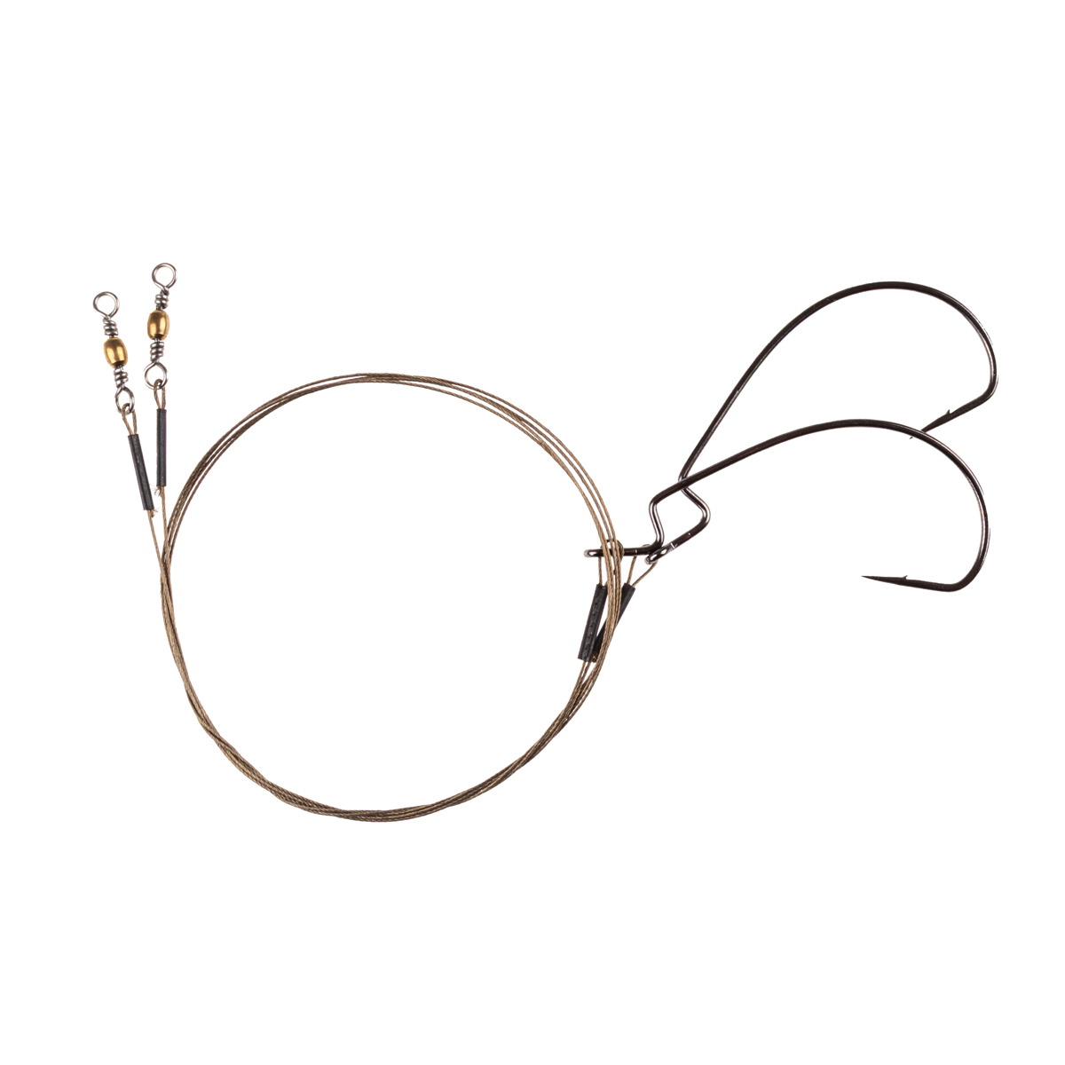 ProfiBlinker Soft-Wire Montage 7x7 mit Offset Haken Größe 4/0 / 50cm / Tragkraft 12kg / 2er Pack